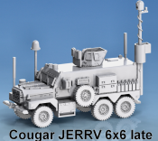 1:100 Scale - Cougar 6x6 Jerrv Extended, Dome Extended, Turret Open, No Gun